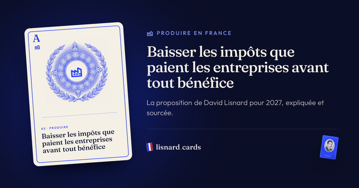 L’image qui accompagnera le lien : Baisser les impôts que paient les entreprises avant tout bénéfice : la proposition de David Lisnard