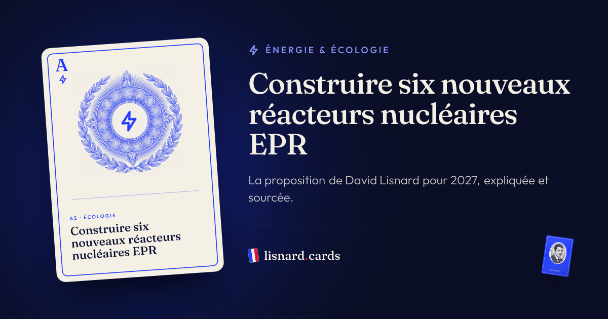 L’image qui accompagnera le lien : Construire six nouveaux réacteurs nucléaires EPR : la proposition de David Lisnard