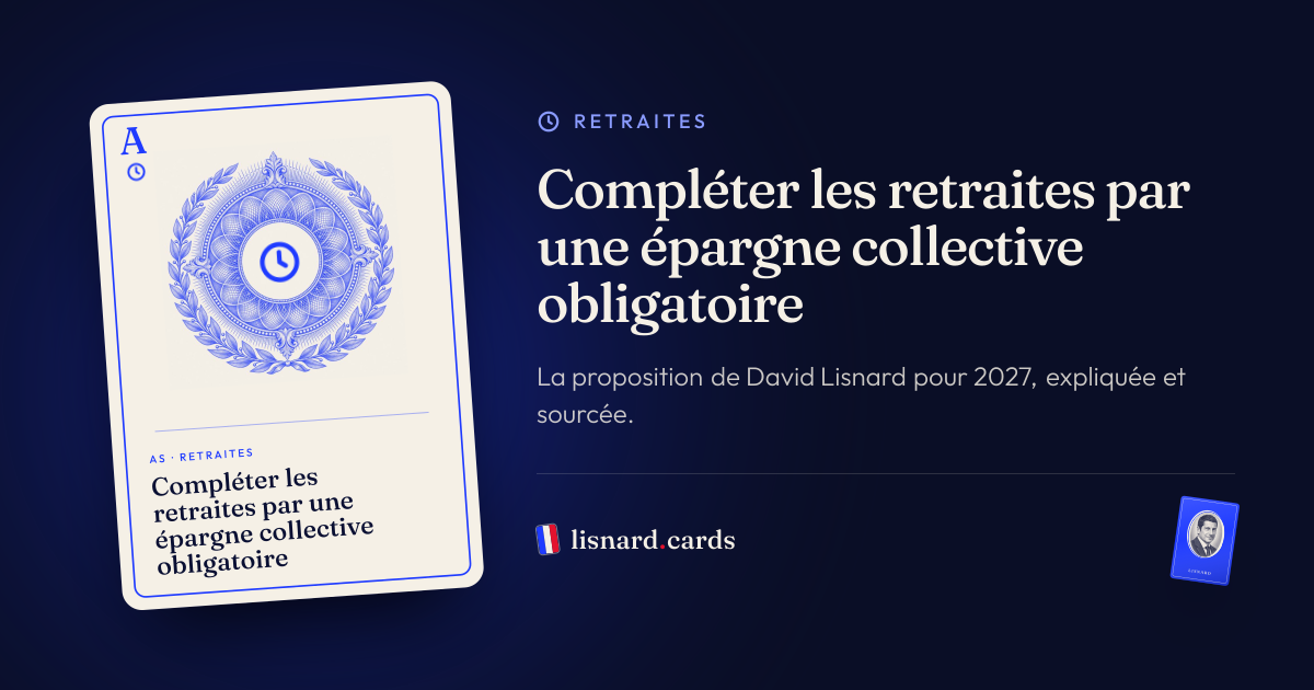 L’image qui accompagnera le lien : Compléter les retraites par une épargne collective obligatoire : la proposition de David Lisnard
