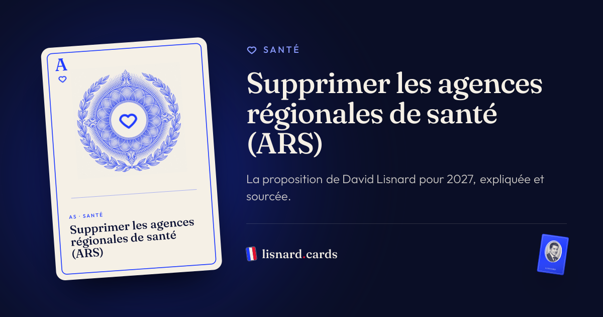 L’image qui accompagnera le lien : Supprimer les agences régionales de santé (ARS) : la proposition de David Lisnard