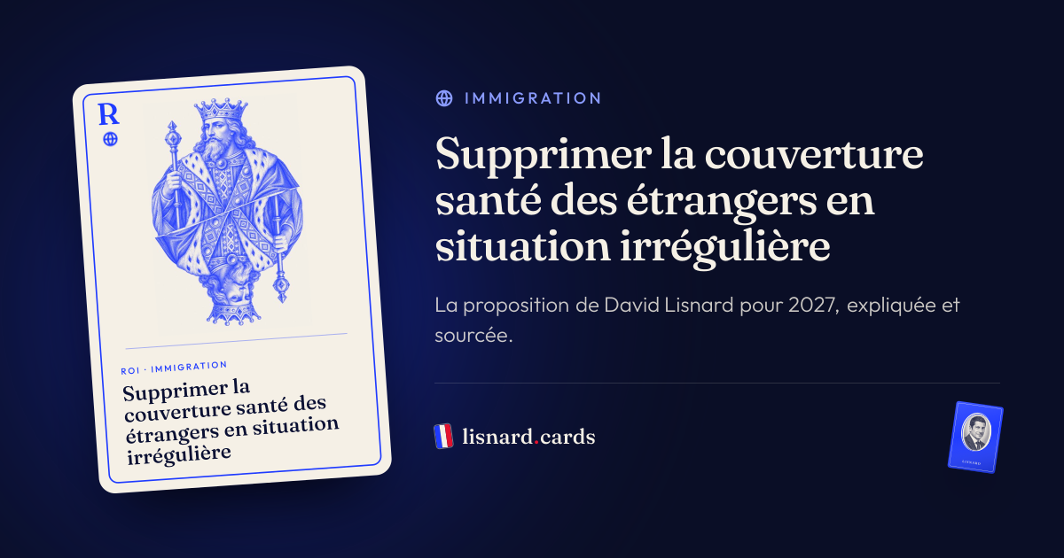L’image qui accompagnera le lien : Supprimer la couverture santé des étrangers en situation irrégulière : la proposition de David Lisnard