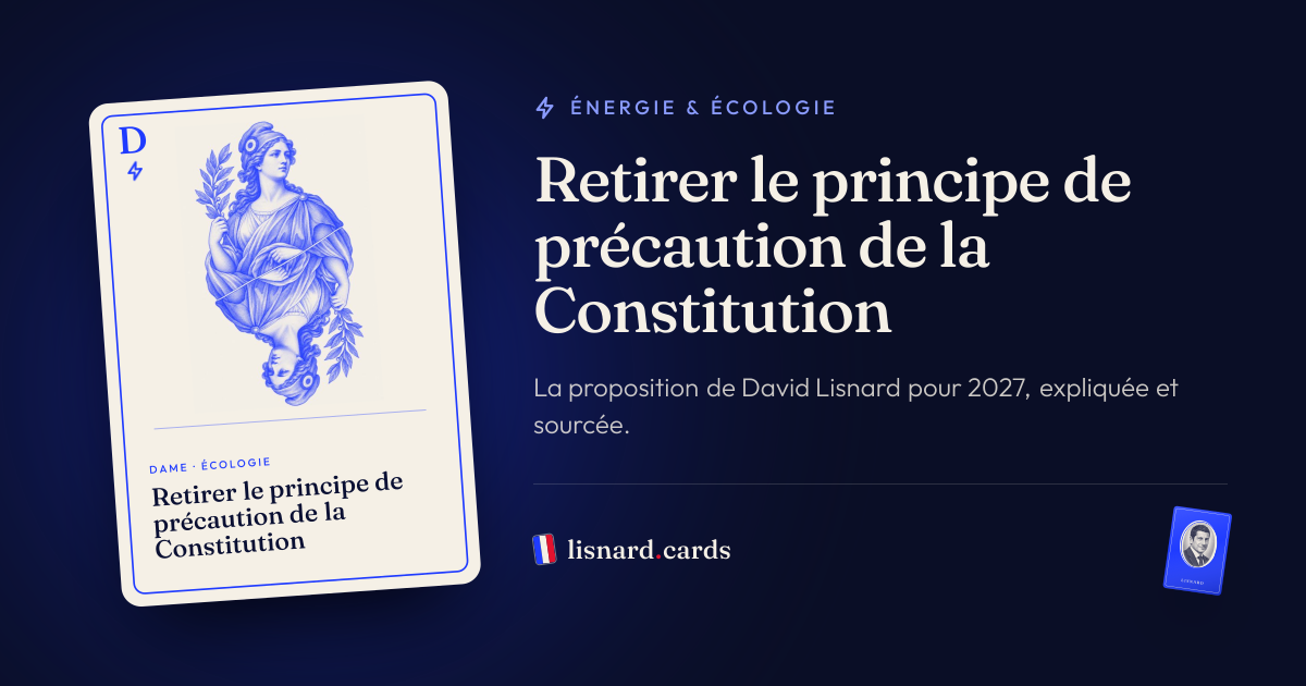 L’image qui accompagnera le lien : Retirer le principe de précaution de la Constitution : la proposition de David Lisnard