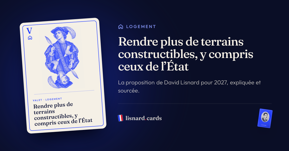 L’image qui accompagnera le lien : Rendre plus de terrains constructibles, y compris ceux de l’État : la proposition de David Lisnard